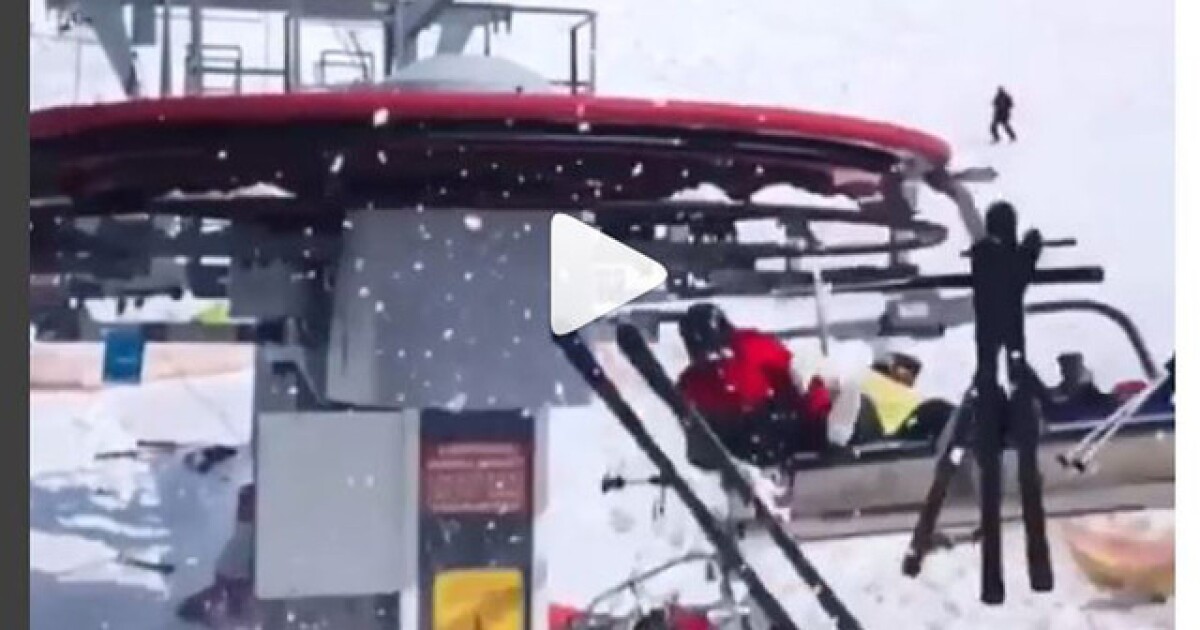 Video shows terrifying ski lift accident